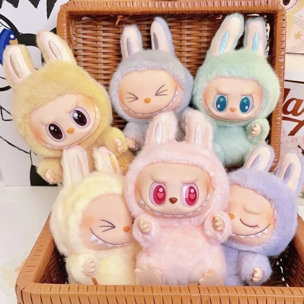 Original Labubu Doll Clothes Heartbeat Macaron Baby Pendant Clothes Enamel Face Clothes Cartoon Replacement Decor Gifts